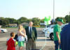 Principal James Adams, Paul Swartz, 59, and Martha Wiggins Moseley, '66, enjoy Open House.